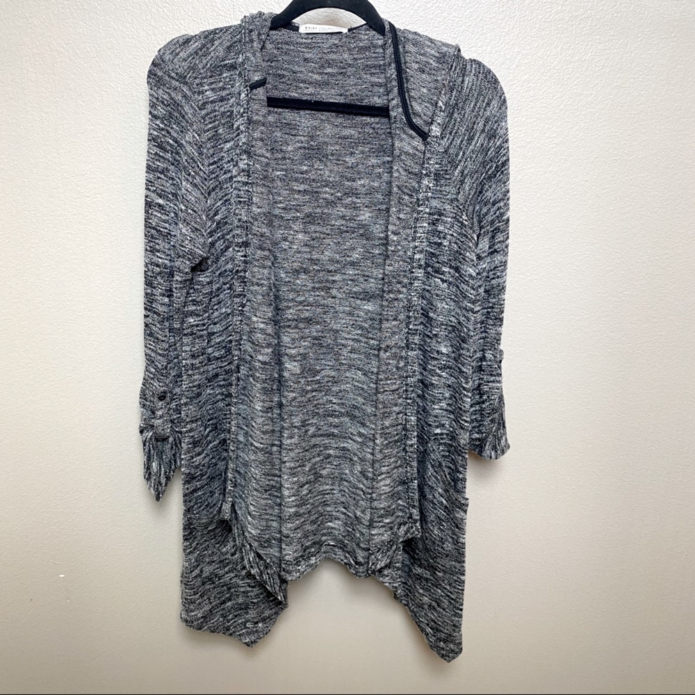 Bajee By BeCool Gray/Back Open Cardigan With Hood